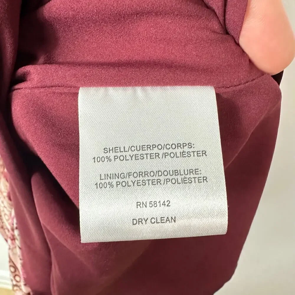 Gal Meets Glam Dress Liza Floral Midi Pink Burgundy Short Sleeve Modest 6